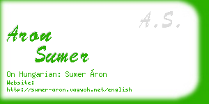 aron sumer business card